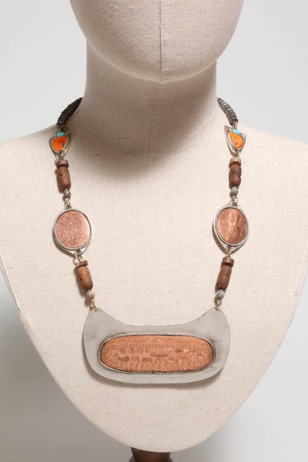 Steven Scissortail Morales, Southeastern Wayz (Necklace and earrings; earrings not pictured), 2020
