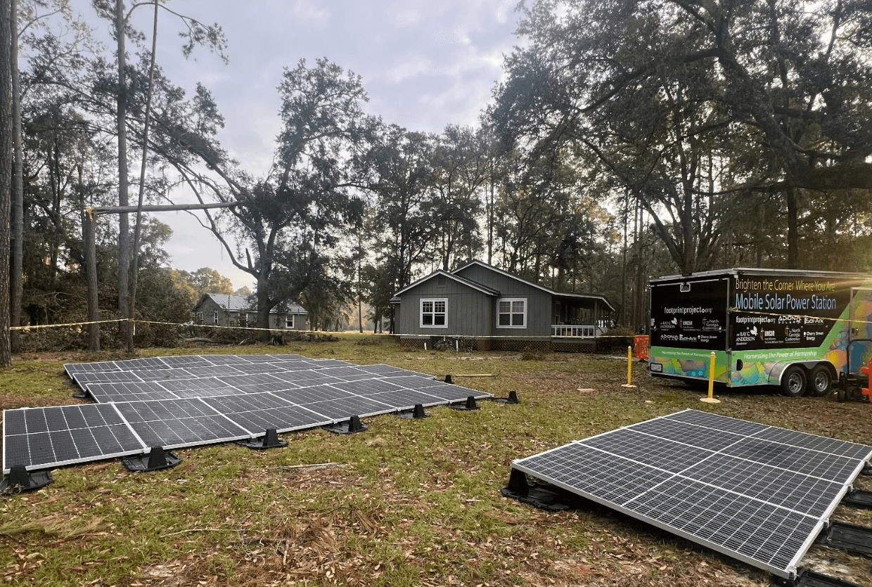 Solar trailer deployed after Hurricane Helene