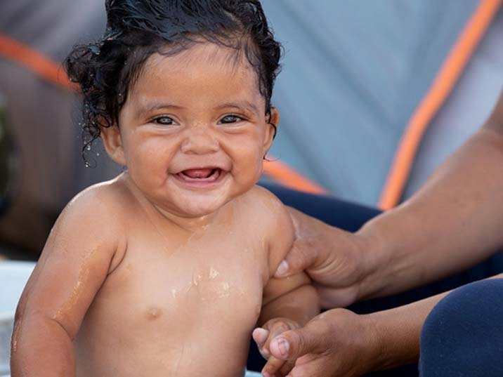 a smiling baby