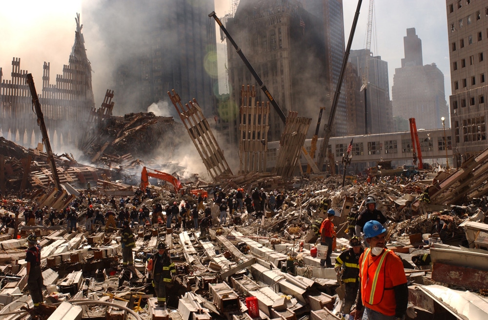 Clean-up of the World Trade Center collapse, Sept. 13, 2001. Photo: FEMA
